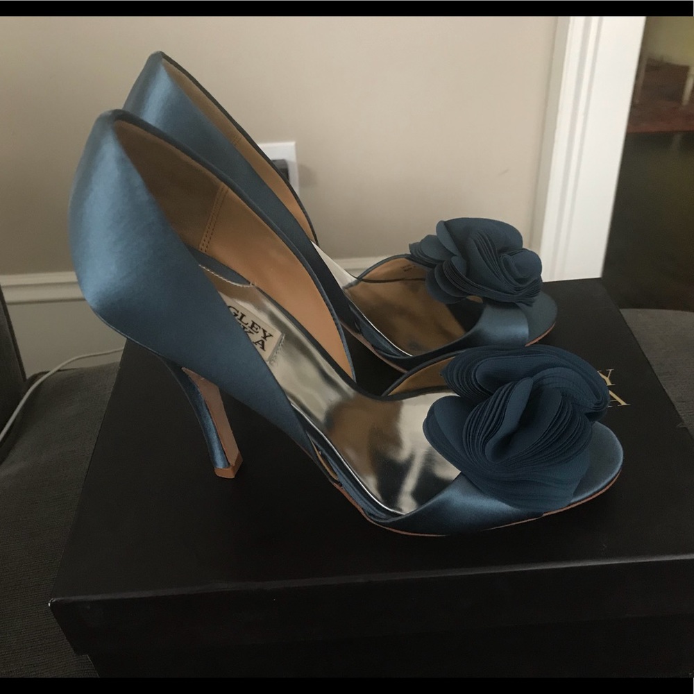Badgley Mischka Randall Blue Heels!